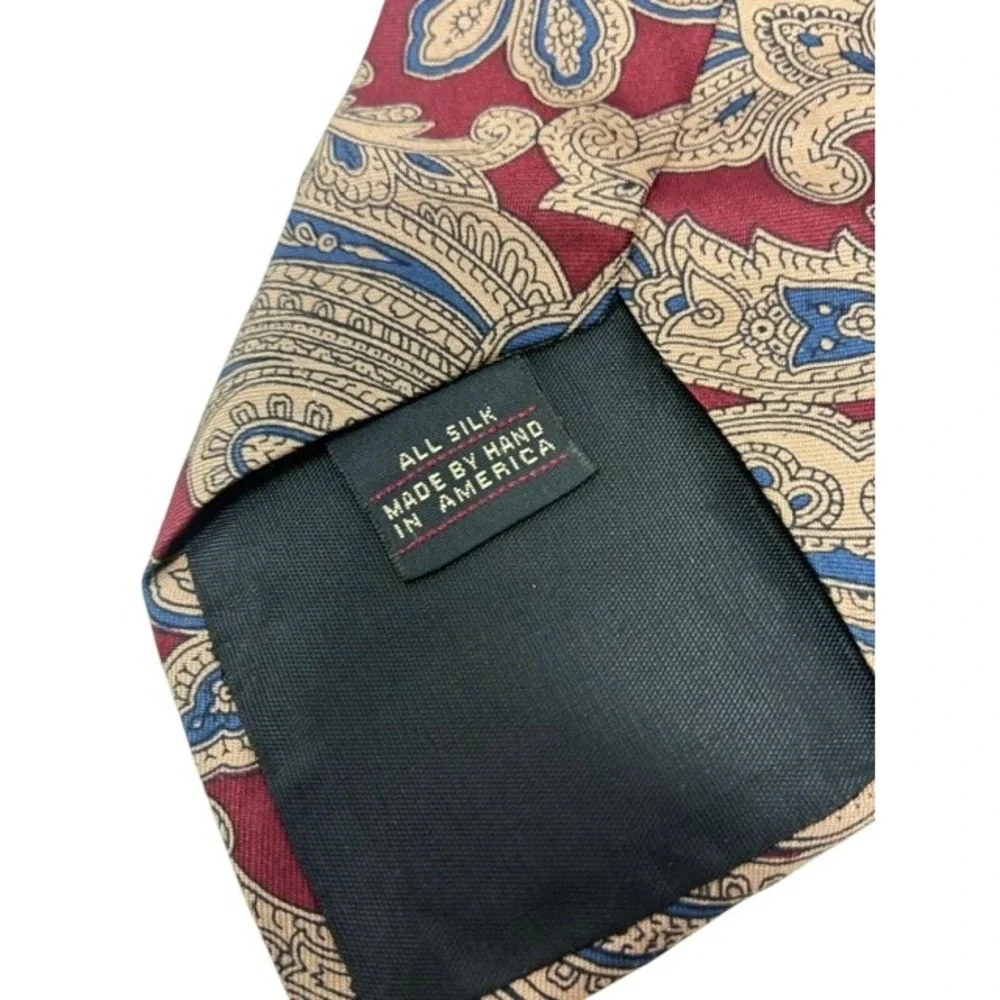 Ferrell Reed Paisley Tie - 100% Silk, USA, Hand Made